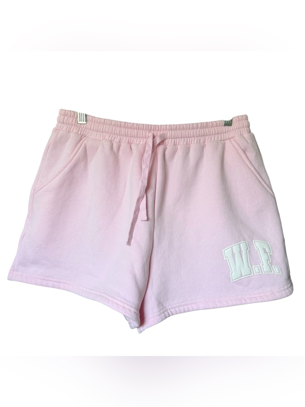 White Fox Pink Fleece Sweat Shorts Womens Large